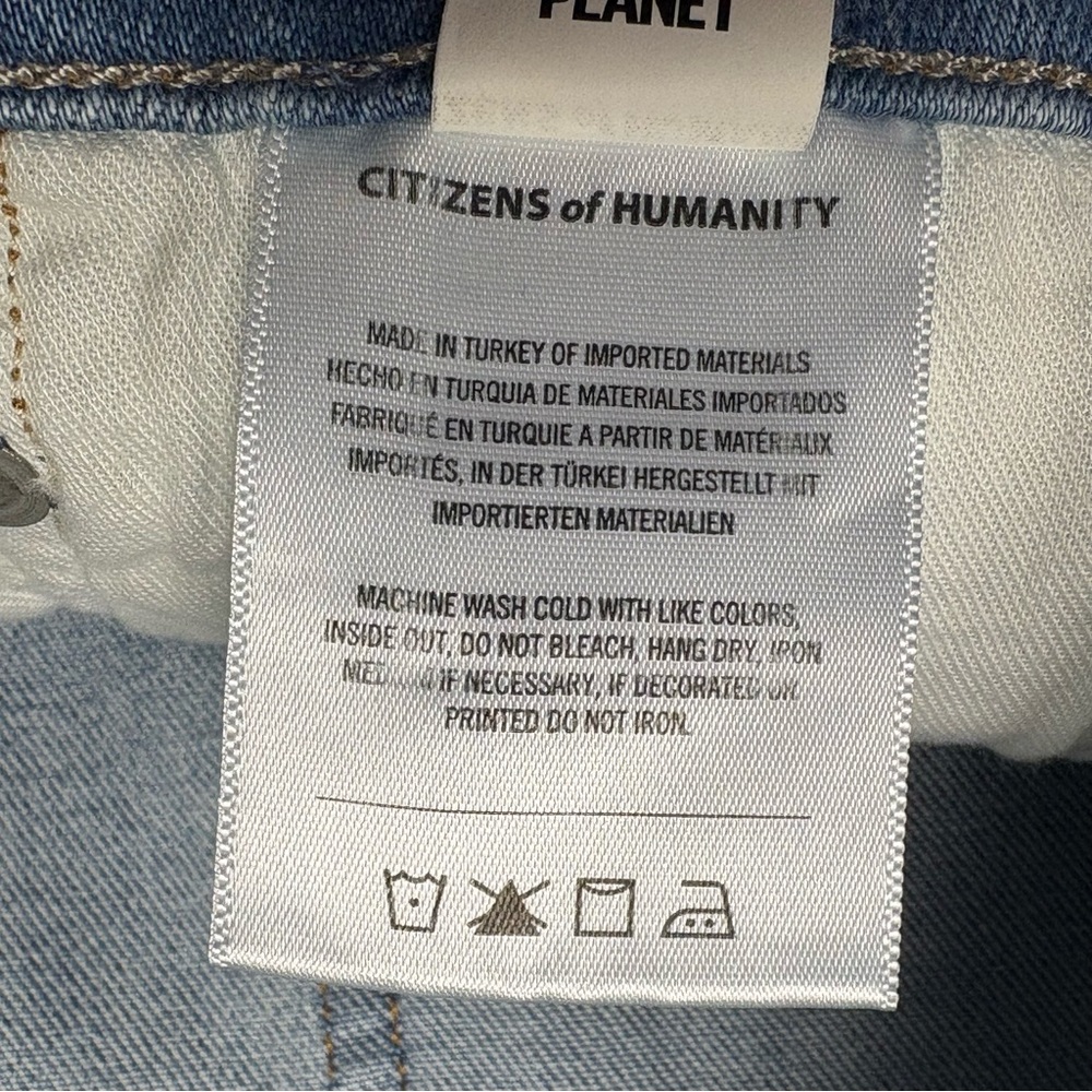NWT Citizens of Humanity Palma High Rise Straight Leg Jeans Lisbon 34 Raw Hem - Picture 14 of 16